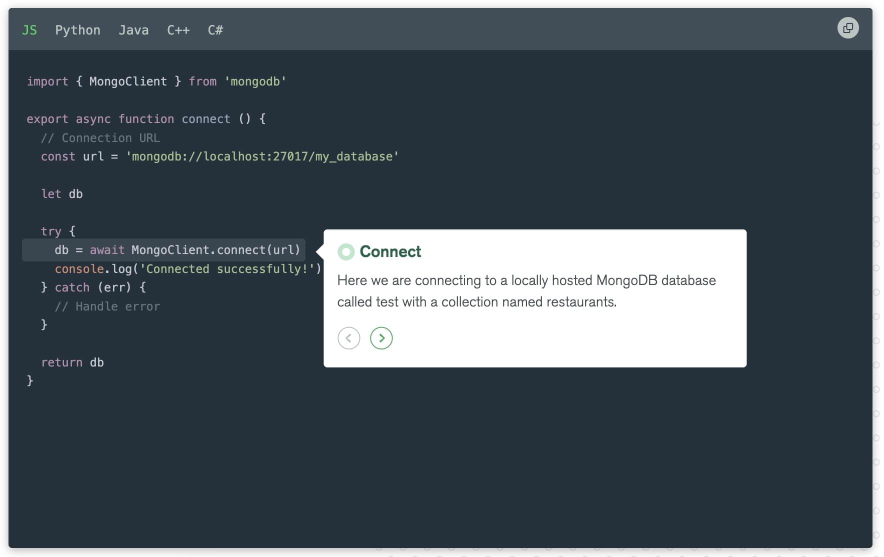MongoDB JavaScript library code