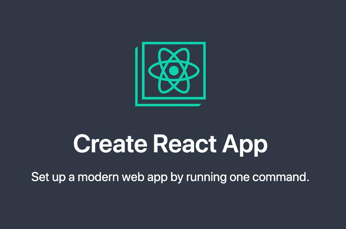 Create React App logo and slogan