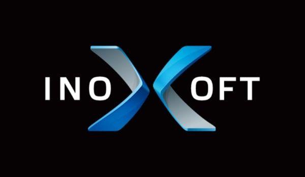 React.js development company, INOXOFT logo over a black background
