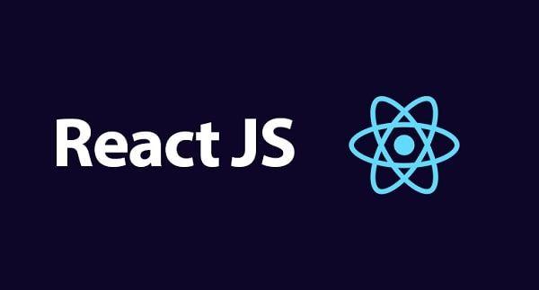 The React.js atom logo in blue
