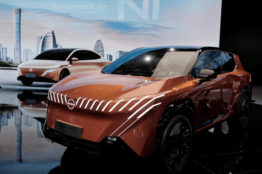 Orange AI-powered Nissan vehicle