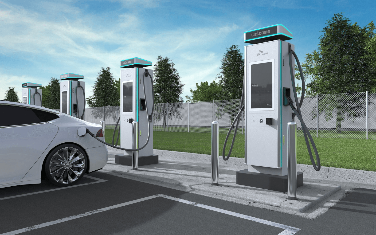 EV charging station in the US