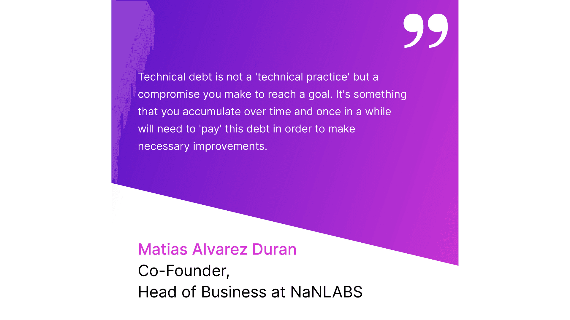 Custom enterprise software development -quote from a cyber security company about how NaNLABS helped develop its custom enterprise software.